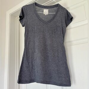 Womens small Zoa grey v neck shirt top